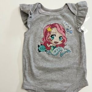 BRAND NEW: Hand embroidery onesie: LITTLE MERMAID